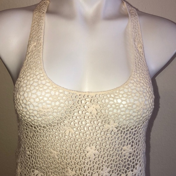 FANG Crochet Floral lace tank top size XS - Picture 3 of 5